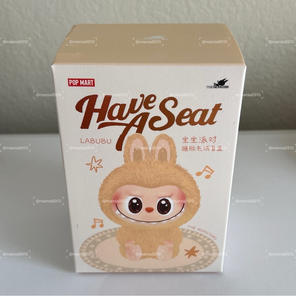 NIB Authentic Pop Mart Labubu Have A Seat Vinyl Plush Blind Box - Single